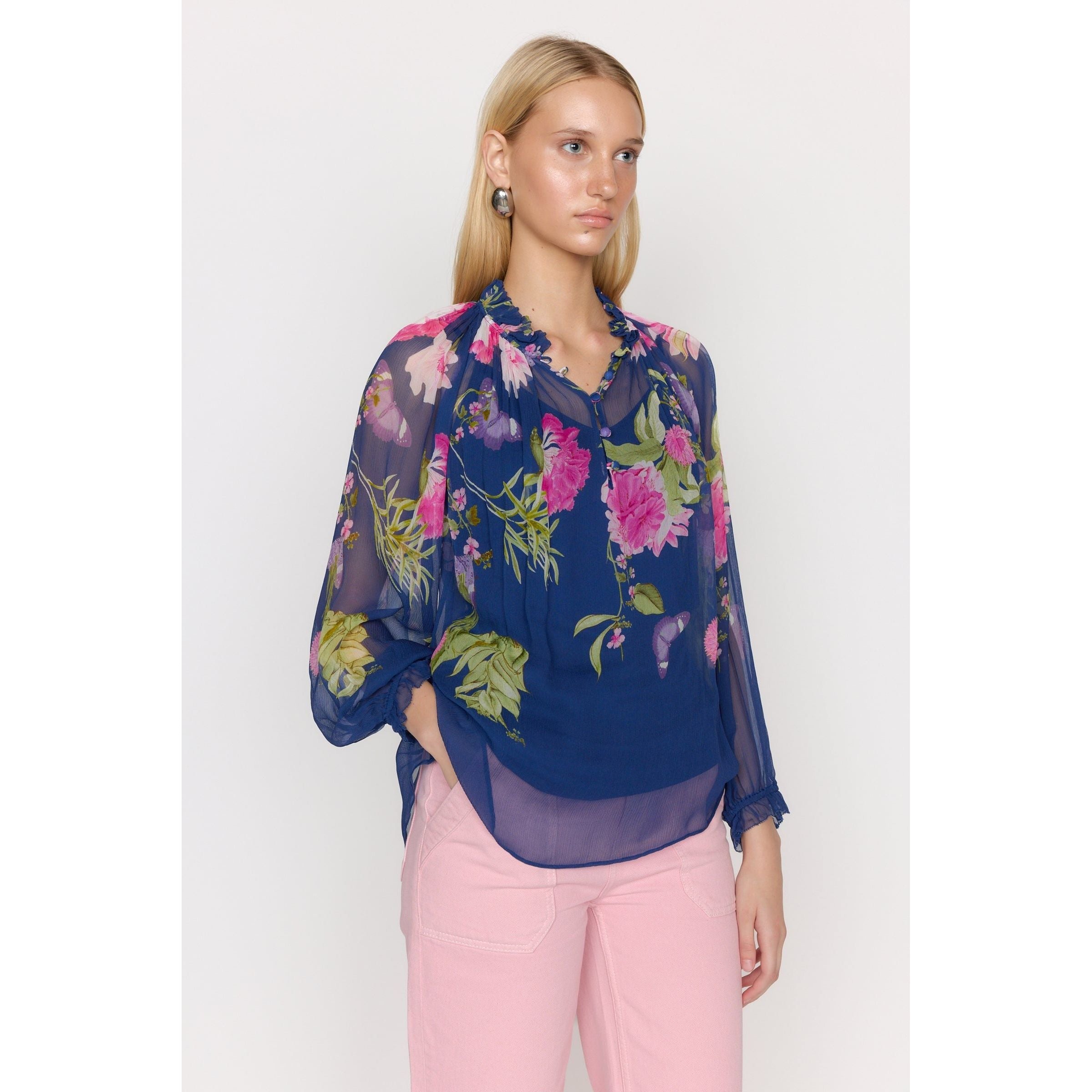 Christy Lynn Karla Blouse Monarch Navy