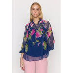 Dark Slate Gray Christy Lynn Karla Blouse Monarch Navy