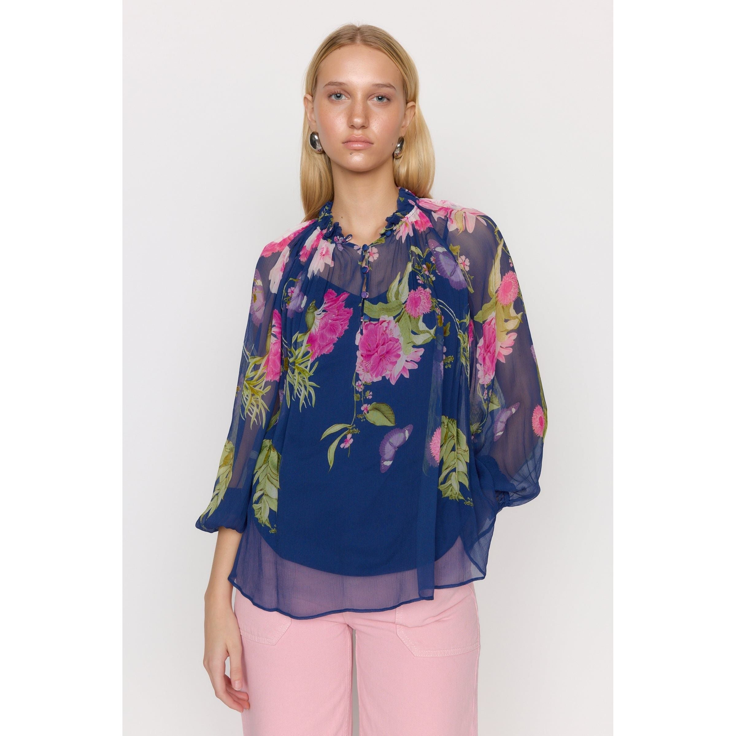 Christy Lynn Karla Blouse Monarch Navy