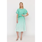 Christy Lynn- Nellie Top - Pinstripe Green