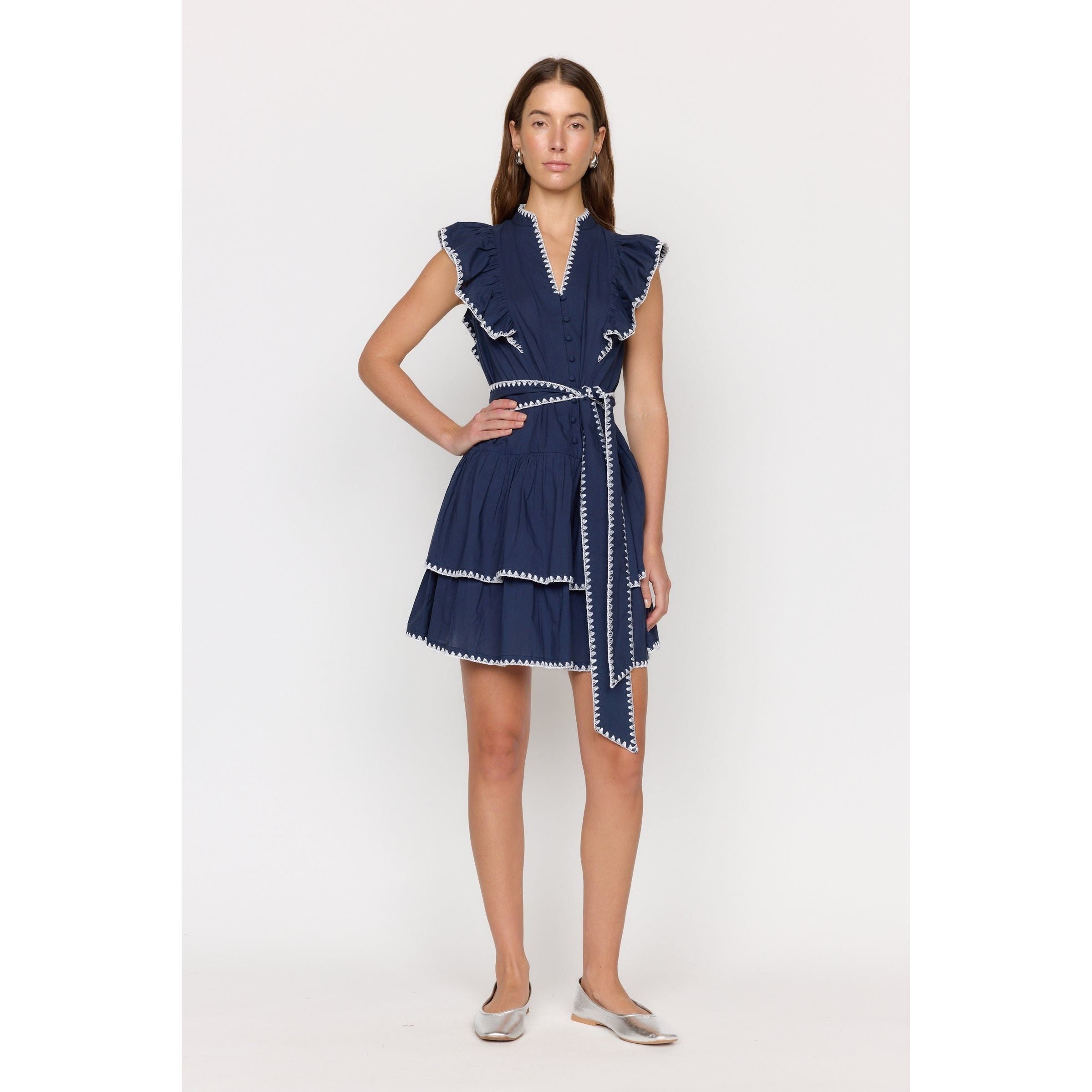 Christy Lynn Uma Dress Navy