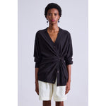 Black Drippy Tissue Cardigan