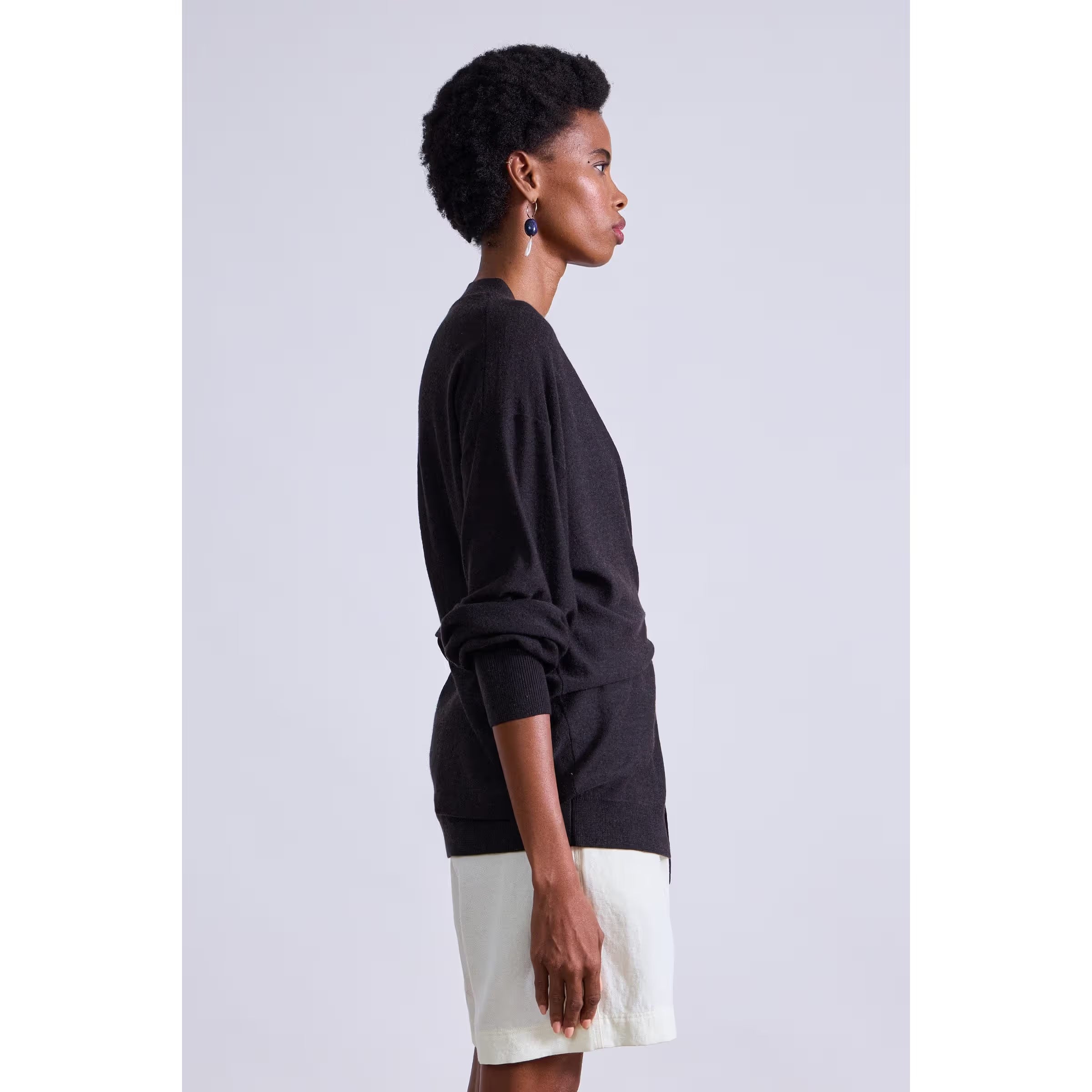 Light Gray Drippy Tissue Cardigan