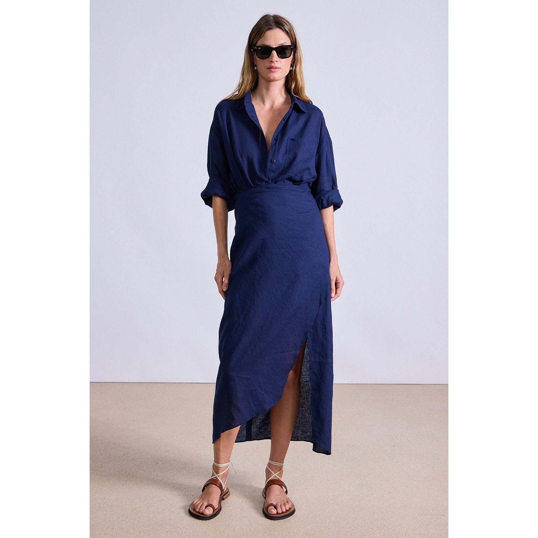 Apiece Apart Alessandra Sarong Shirt Dress