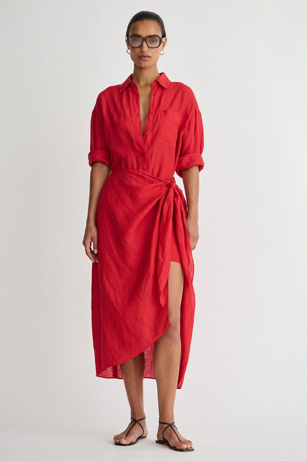 Alessandra Sarong Shirt Dress (Copy) Apiece Apart