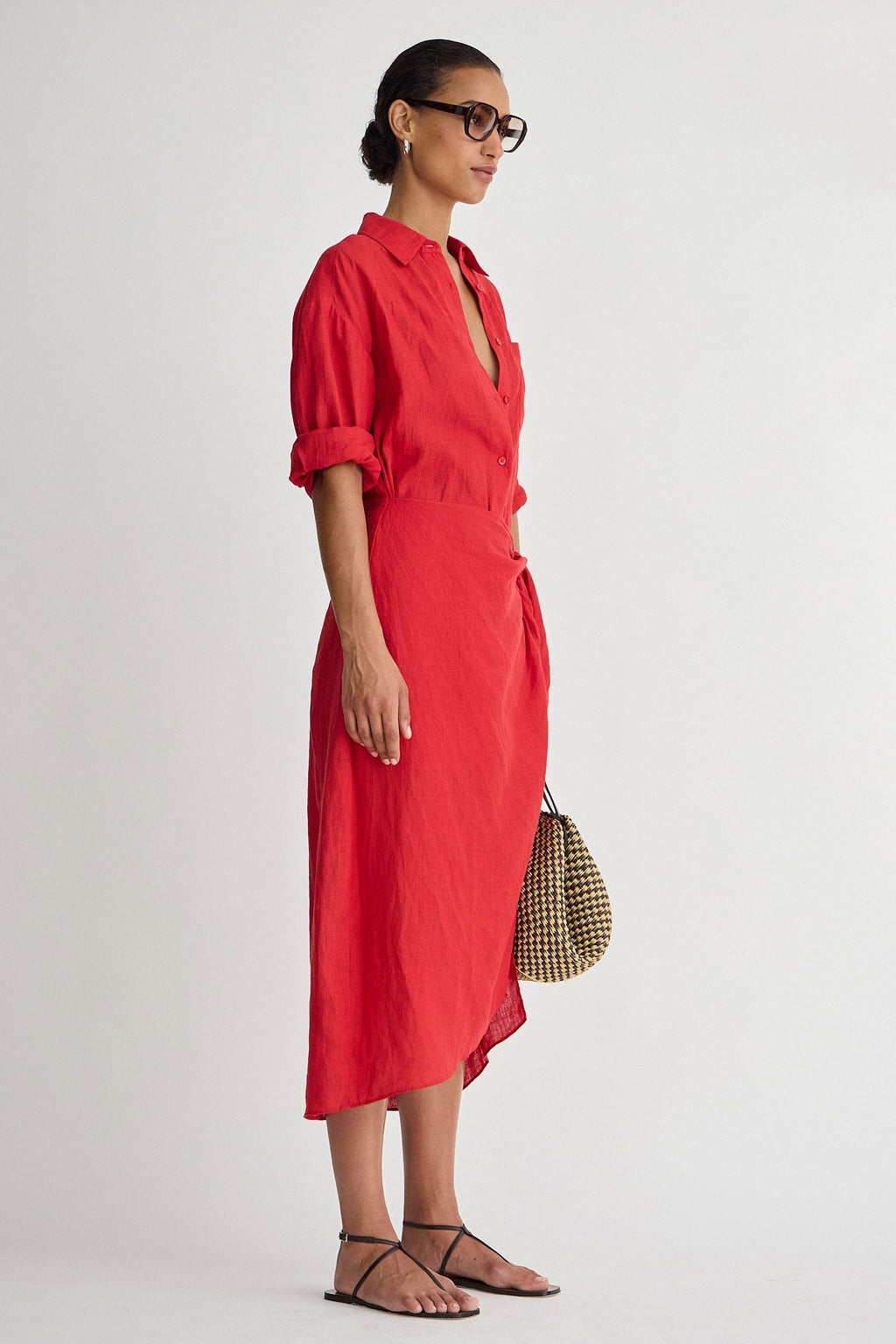 Alessandra Sarong Shirt Dress (Copy) Apiece Apart