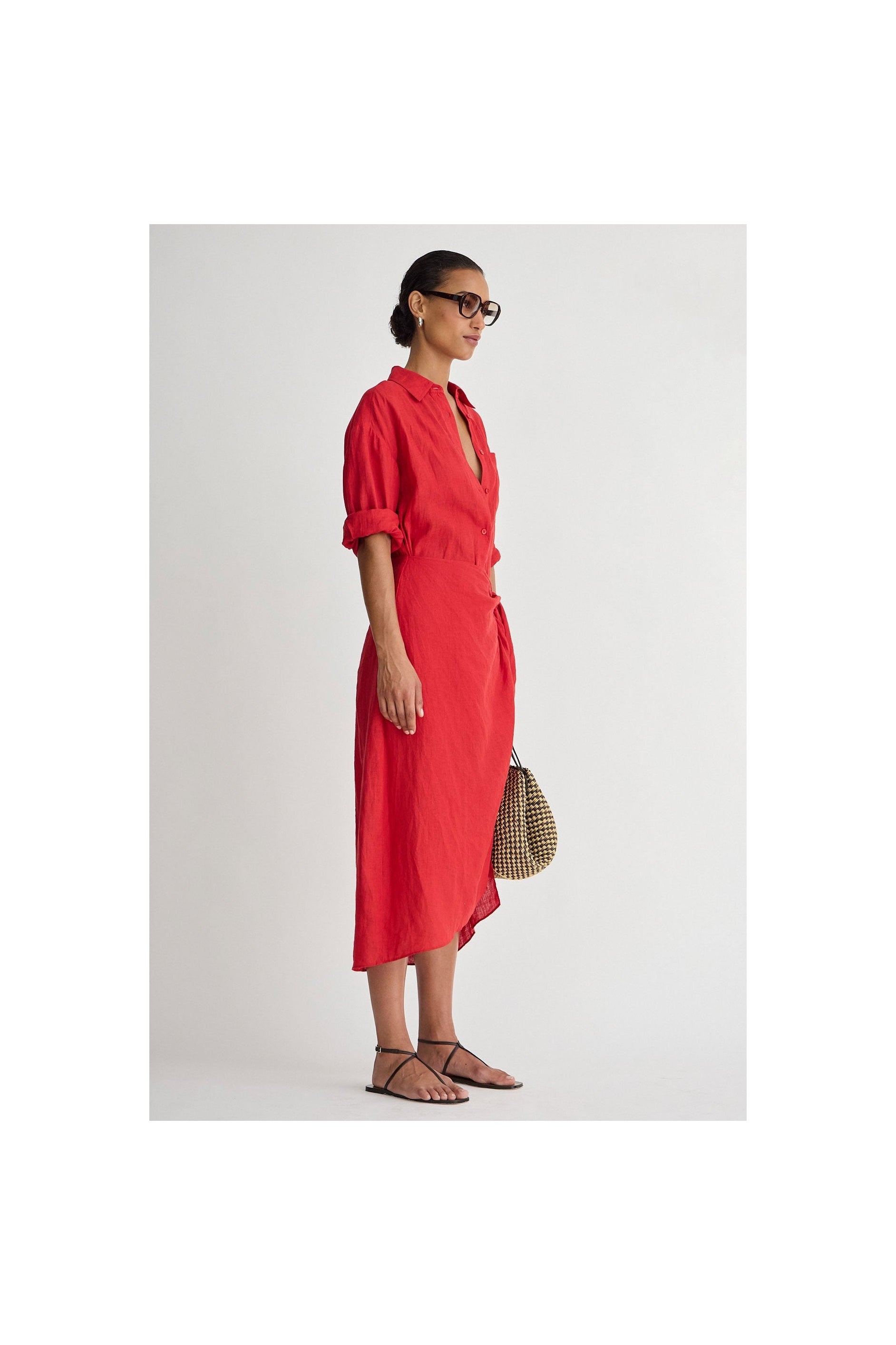ALESSANDRA SARONG SHIRT DRESS Apiece Apart