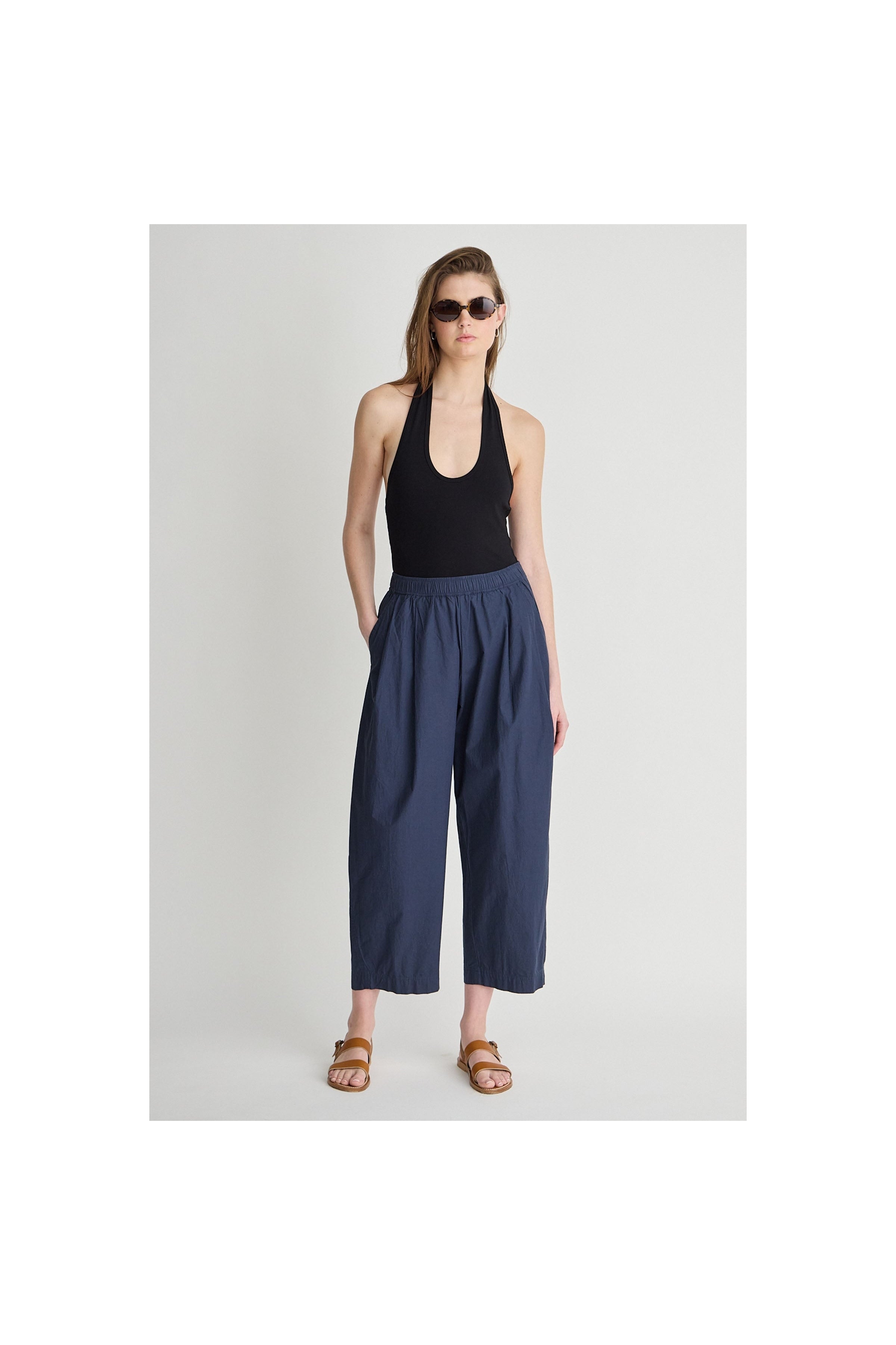 Spa Pleat Pant Navy Apiece Apart