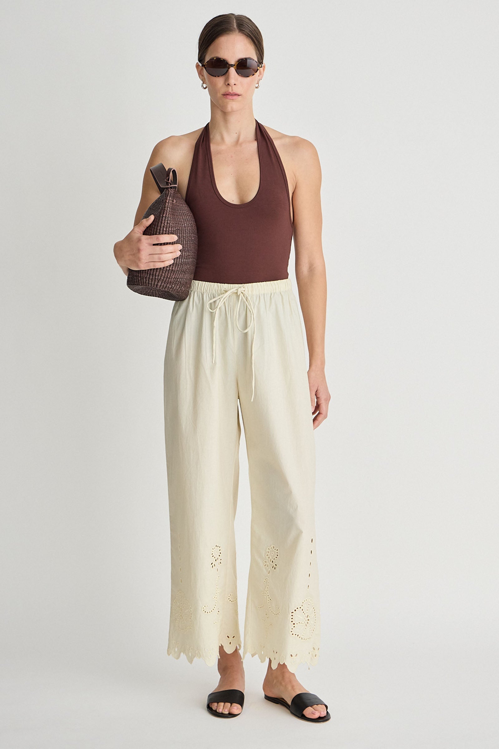 EMBROIDERED KARI PULL ON PANT Apiece Apart