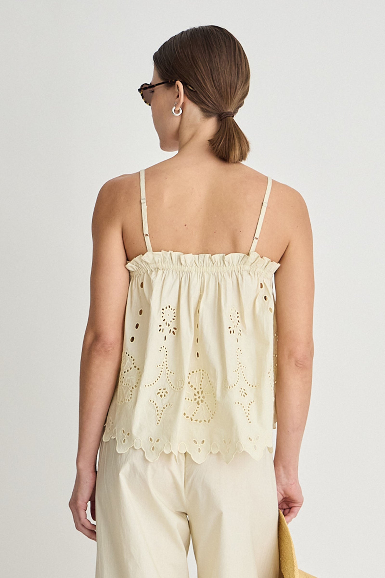 EMBROIDERED CAMI TOP Apiece Apart