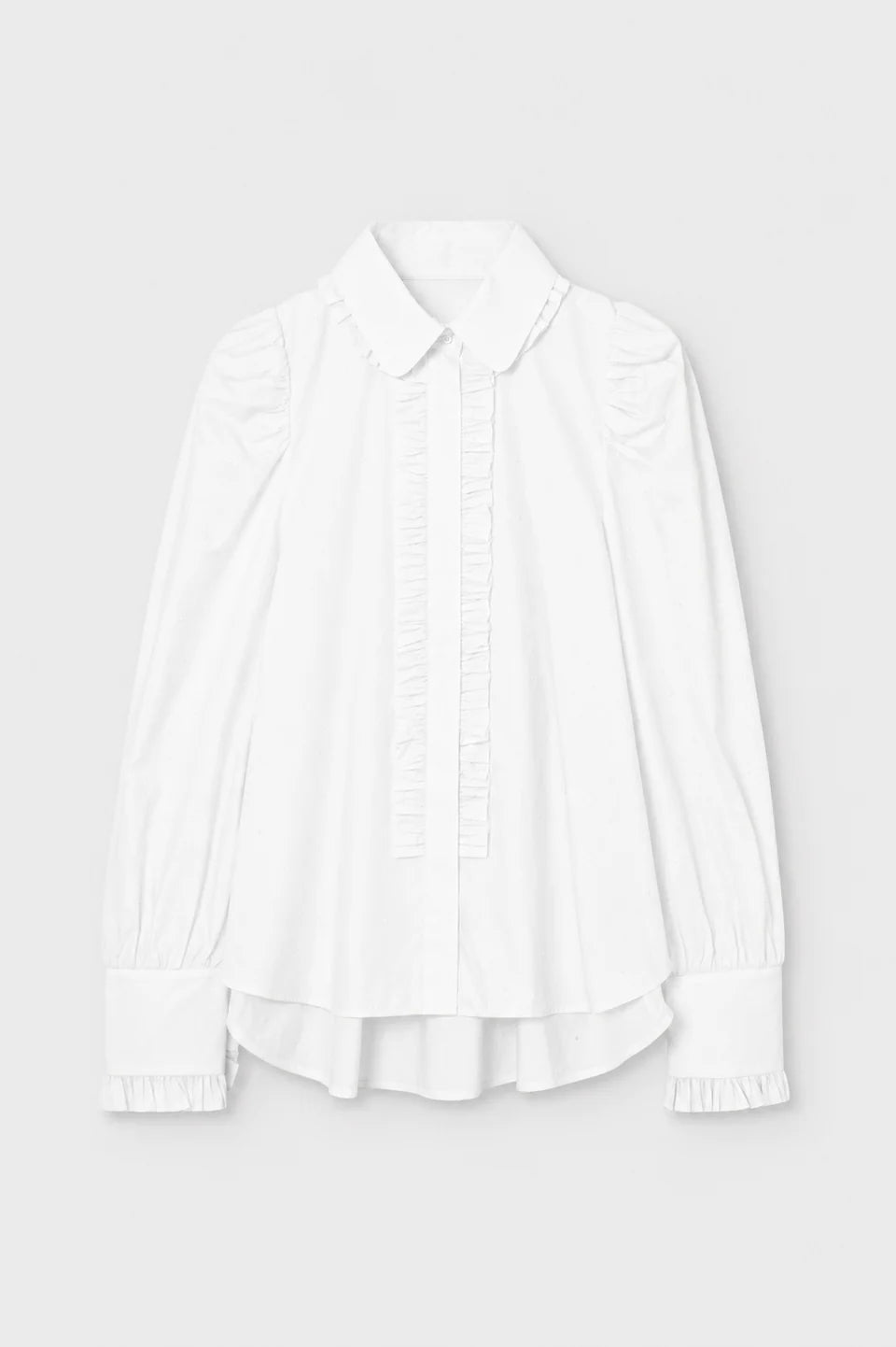 Poplin Romantic Shirt with Rhinestone Details