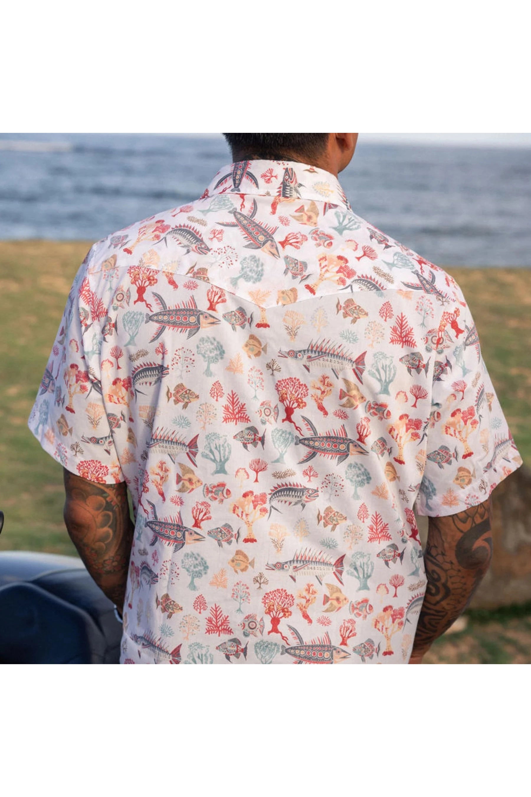 REEF RAGE SS SNAP SHIRT Western Aloha