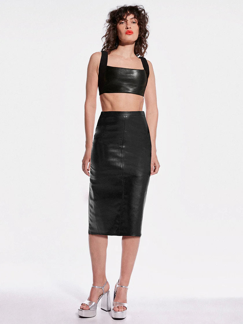 AS by DF Port Elizabeth Recycled Leather Skirt