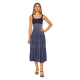 Staud Wells Ellison Dress Navy Clear