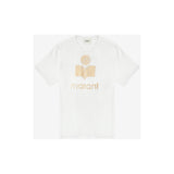 Isabel Marant Etolie Zewel Linen T-Shirt White Light Gold