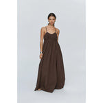 Light Gray Marle Lennon Dress Chocolate
