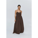 Light Gray Marle Lennon Dress Chocolate