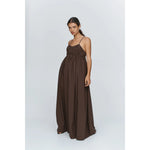 Light Gray Marle Lennon Dress Chocolate