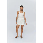Light Gray Marle Alisa Short Ivory/Sangria Stripe