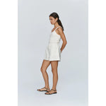 Light Gray Marle Alisa Short Ivory/Sangria Stripe