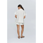 Light Gray Marle Lou Shirt Ivory/Blue Stripe