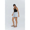 Light Gray Alisa Short Blue Stripe
