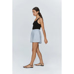 Light Gray Marle Alisa Short Blue Stripe