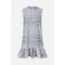 Lavender Agnese Dress Grey Office Leopard