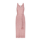 Matthew Bruch Pink Melange Scoop Neck Tank Midi Dress - Primm's