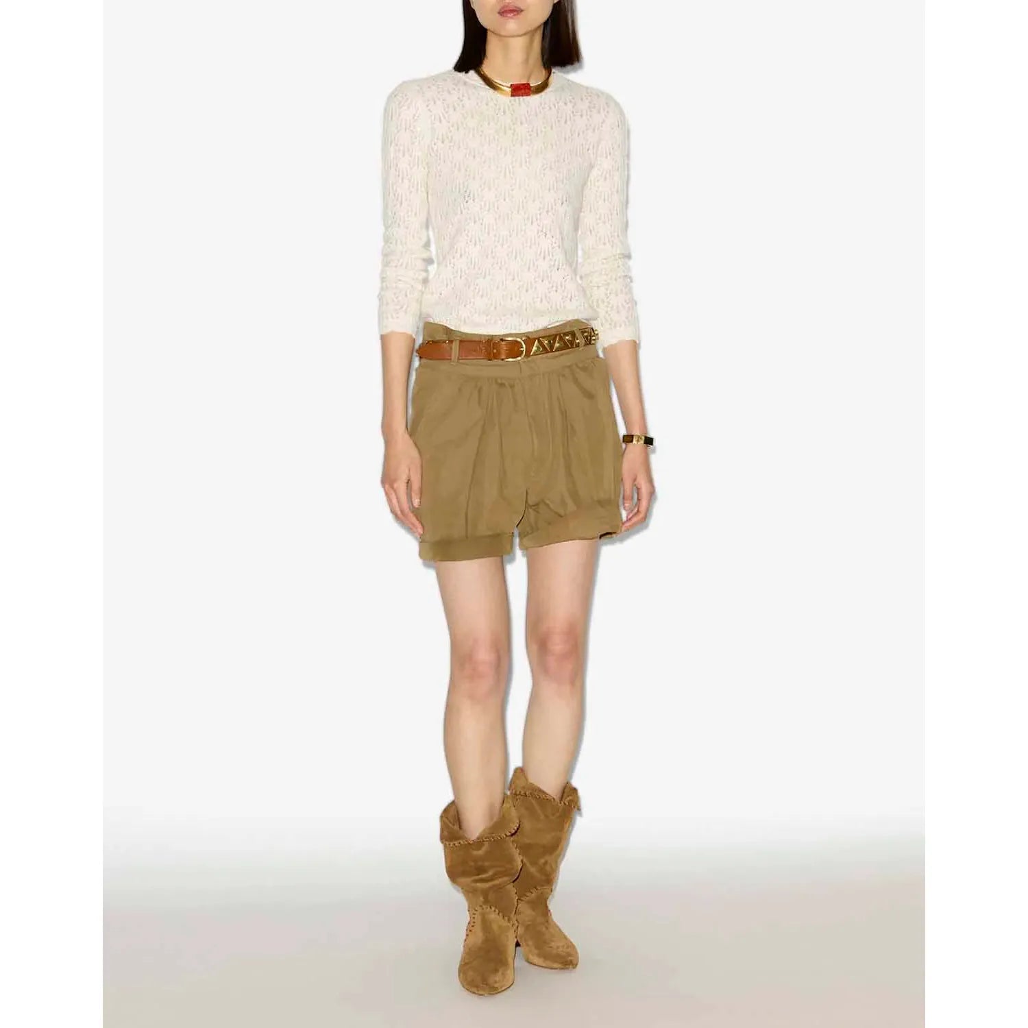 Beige Isabel Marant Obeline Pullover Ecru