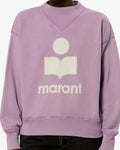 Moby Sweatshirt sweatshirt with flocked logo in cotton fleece Isabel Marant
