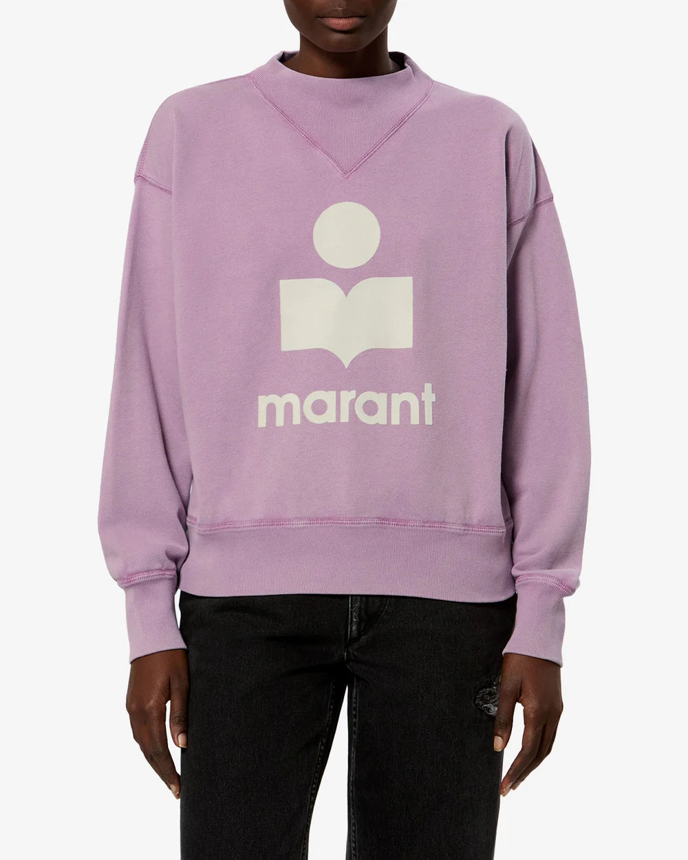 Moby Sweatshirt sweatshirt with flocked logo in cotton fleece Isabel Marant