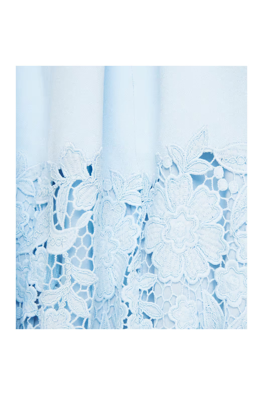 Blue Crepe Lace Midi Dress SELF-PORTRAIT