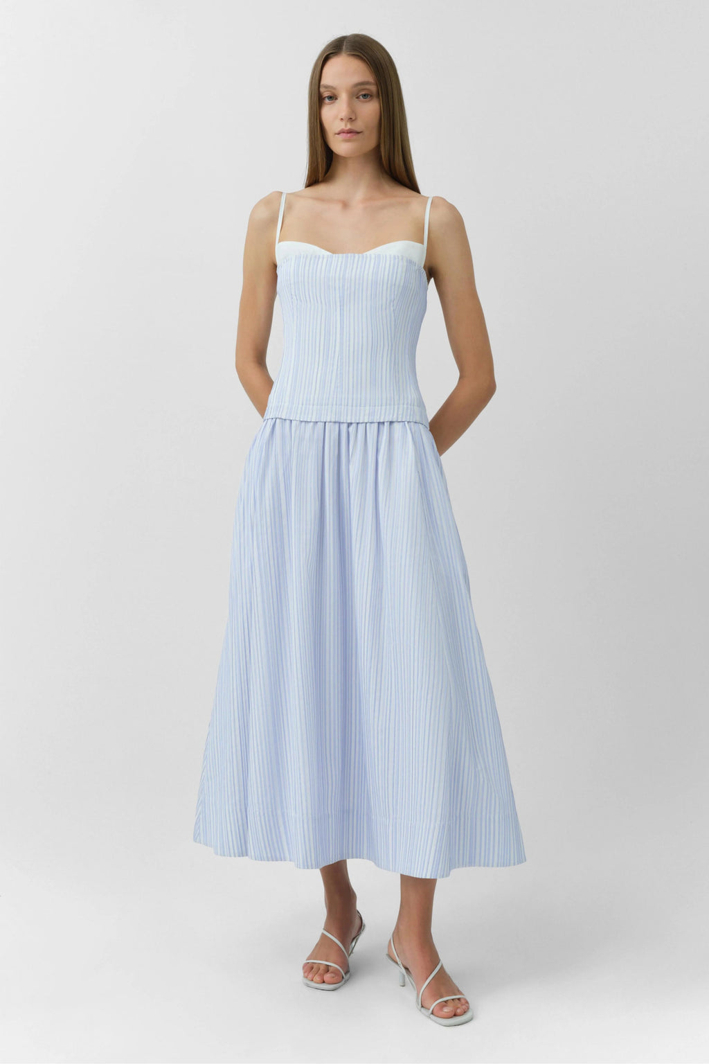 QUINLIN BUSTIER MIDI DRESS Simkhai
