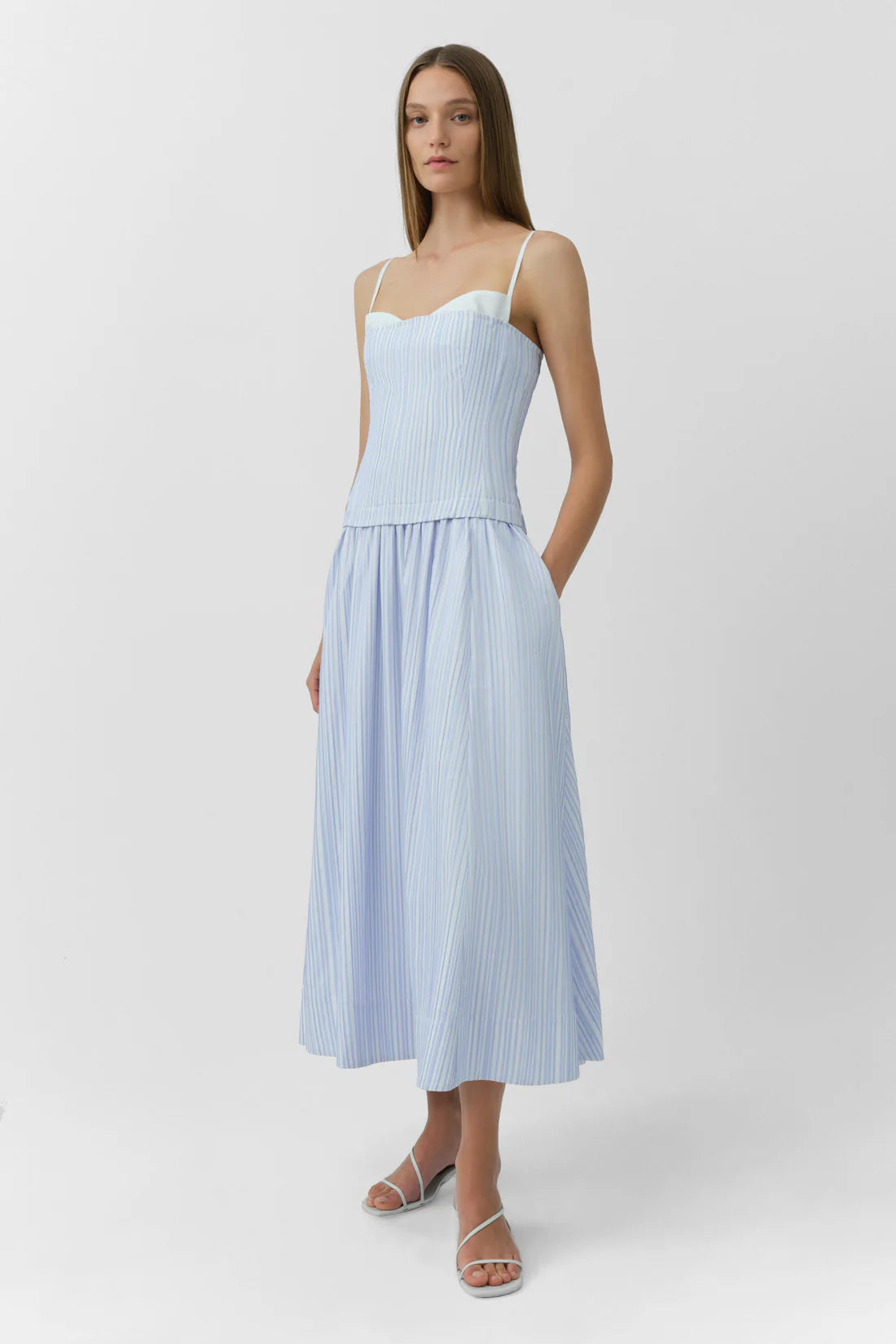 QUINLIN BUSTIER MIDI DRESS Simkhai