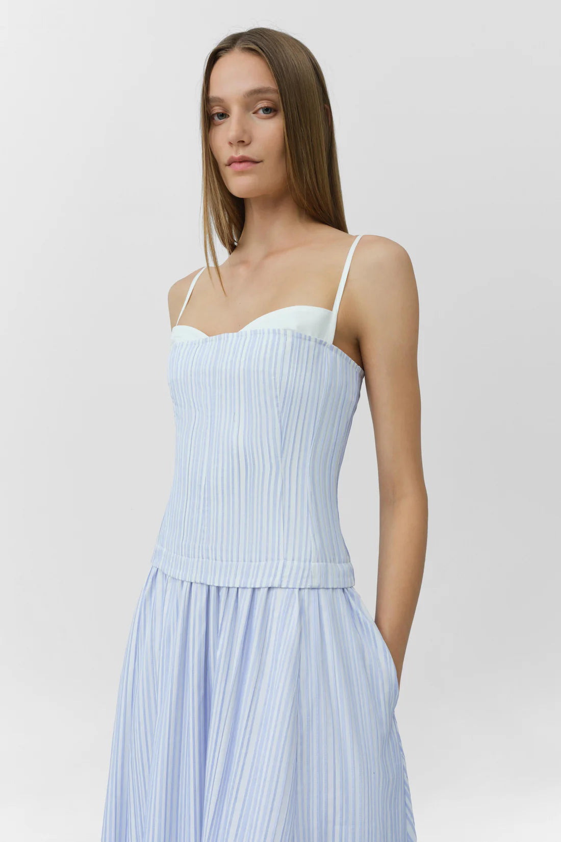 QUINLIN BUSTIER MIDI DRESS Simkhai