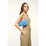 Staud Harlow Bag in Blue Suede