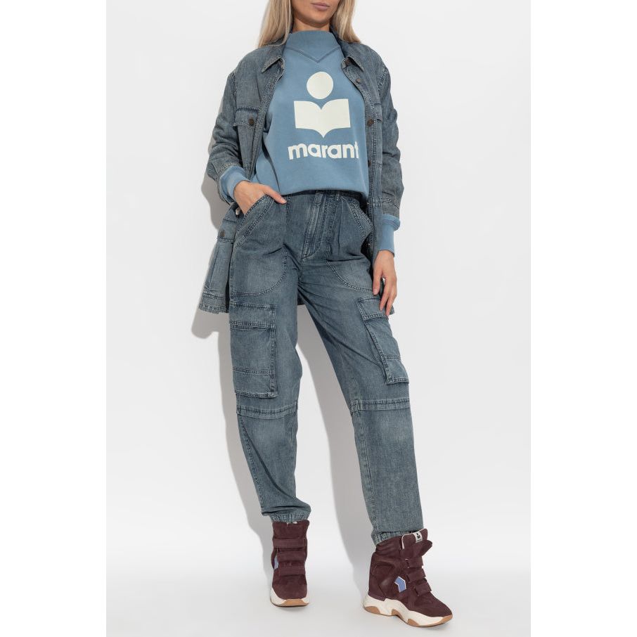 Dim Gray Nayla Pants Faded Blue