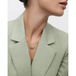 Rosy Brown PDPAOLA Green Aventurine Aura Necklace