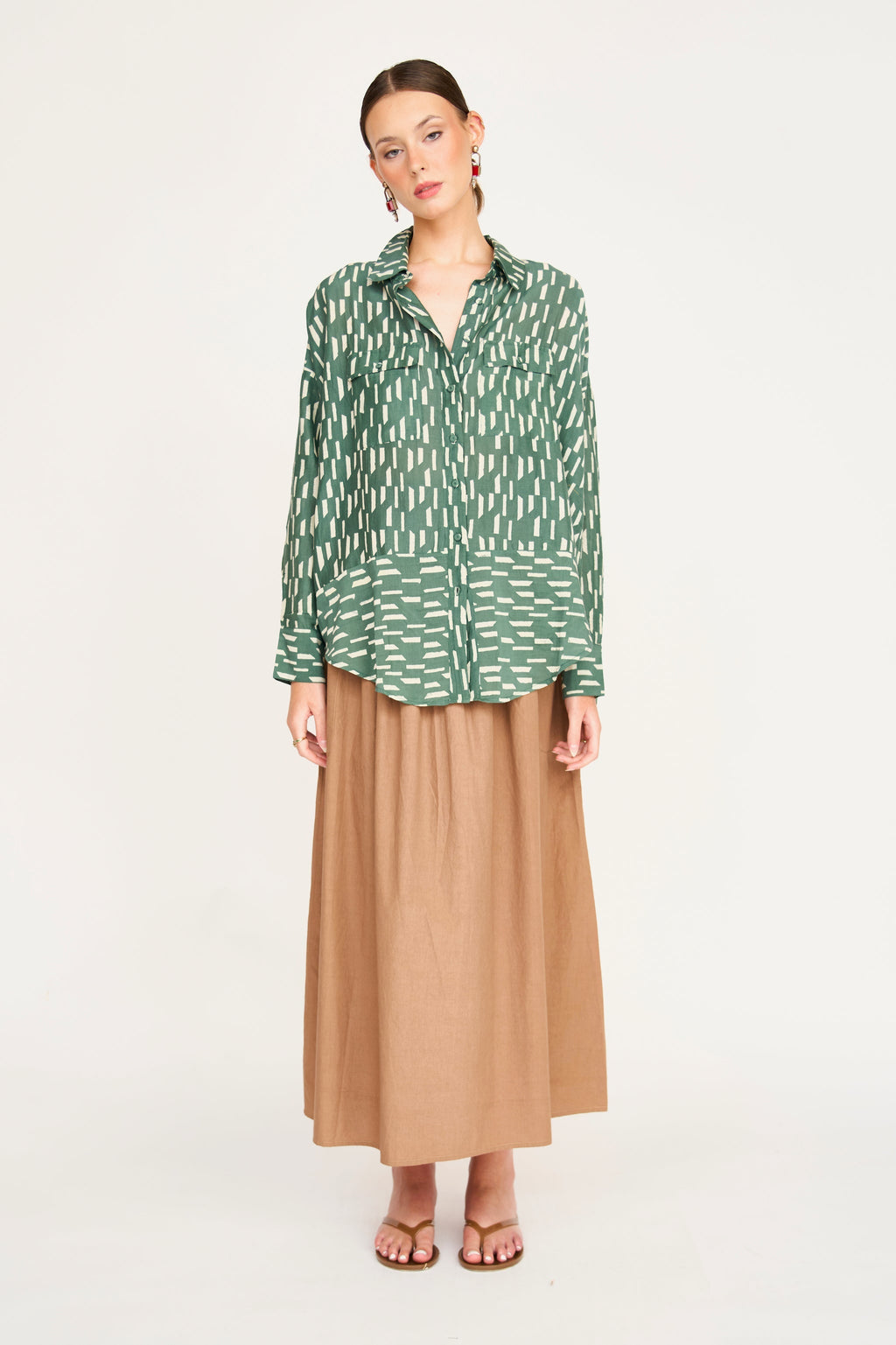 Kyoto Shirt in Verdure Rainfall MIRTH