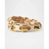 Déhanche Revenge Mixed Metal Belt Ivory Silver Gold