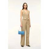 Staud Harlow Bag in Blue Suede