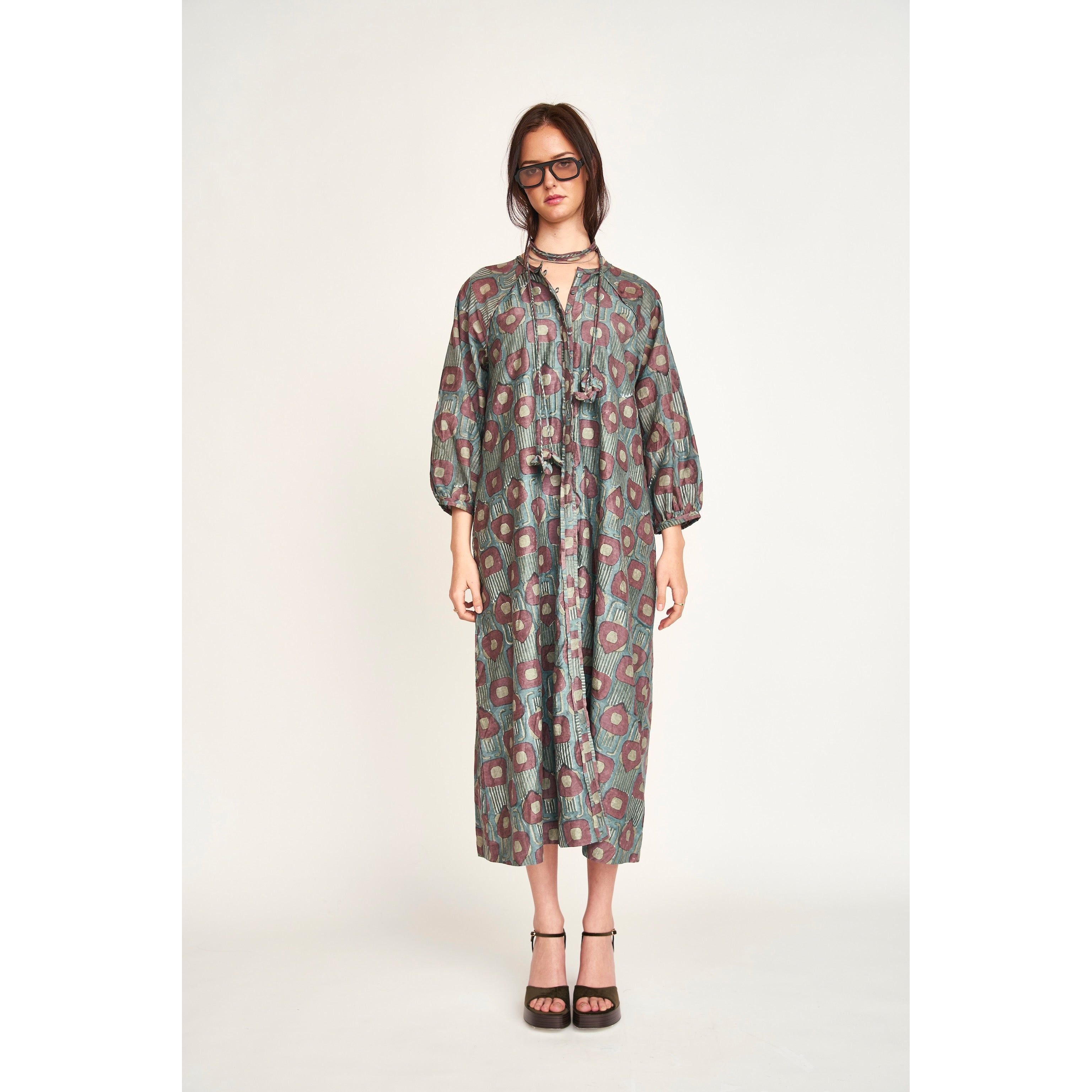 Somerset Dress in Mallard Coeur