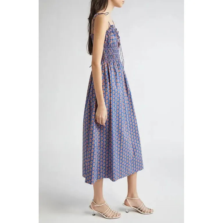 Light Gray Doen Rhoda Dress Mazarine Sunrise Paisley