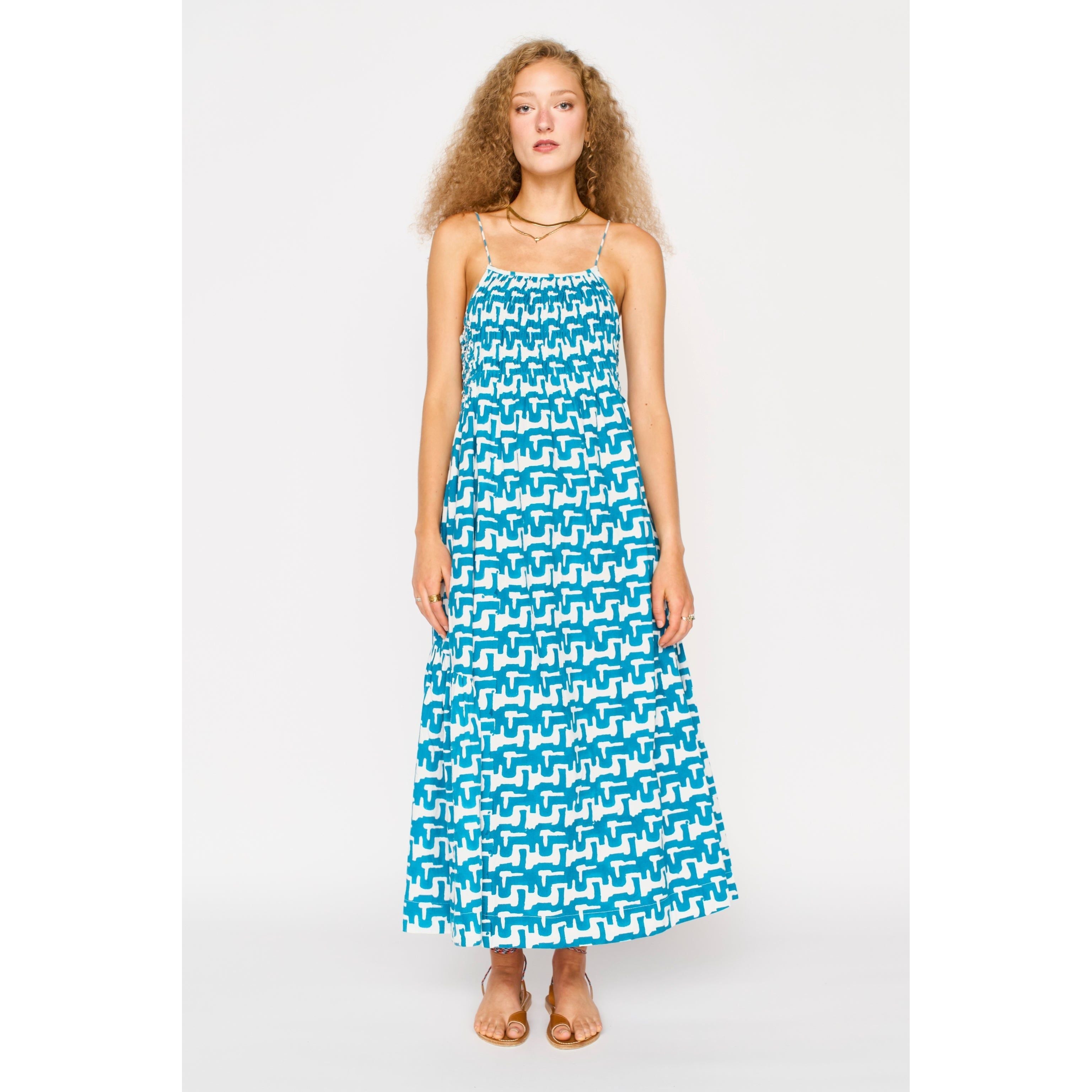 Janeiro Dress in Azure Popova MIRTH