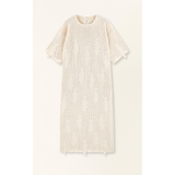 Madagascar Pointelle Dress in Bone MIRTH