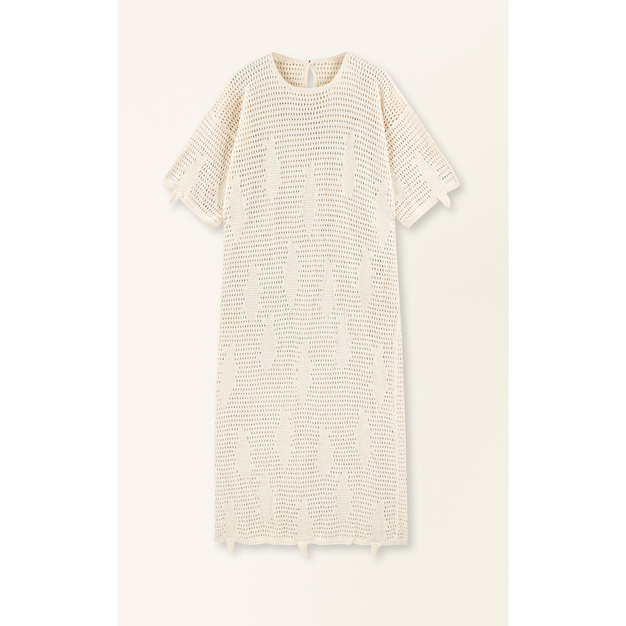 Madagascar Pointelle Dress in Bone MIRTH