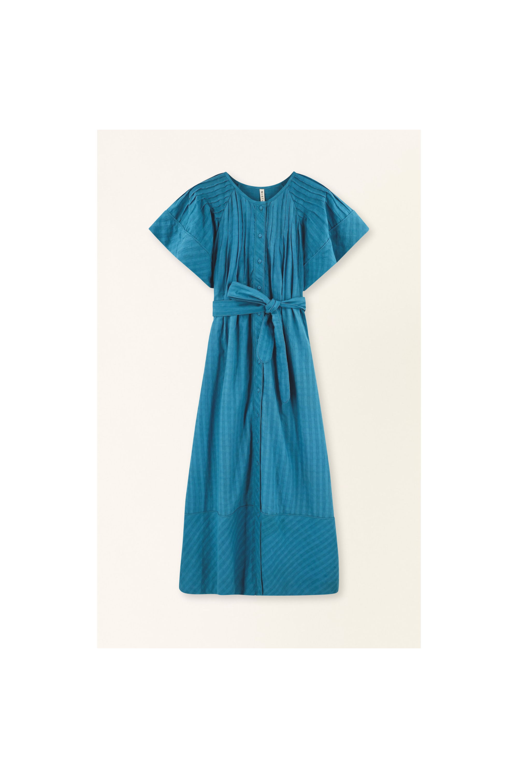 Vienna Pintuck Dress in Azure Dobby MIRTH