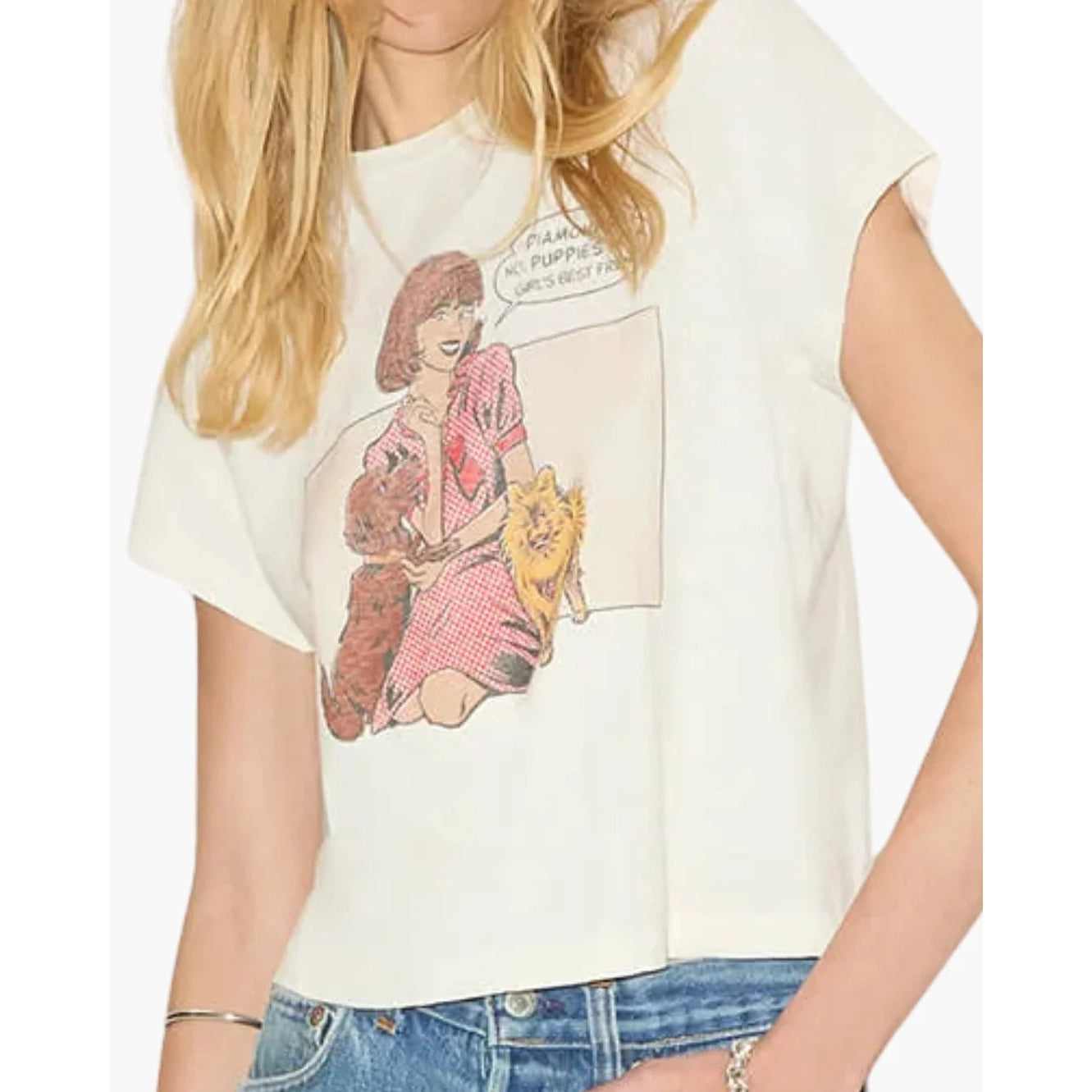 50s Boxy Tee Puppies Re/Done