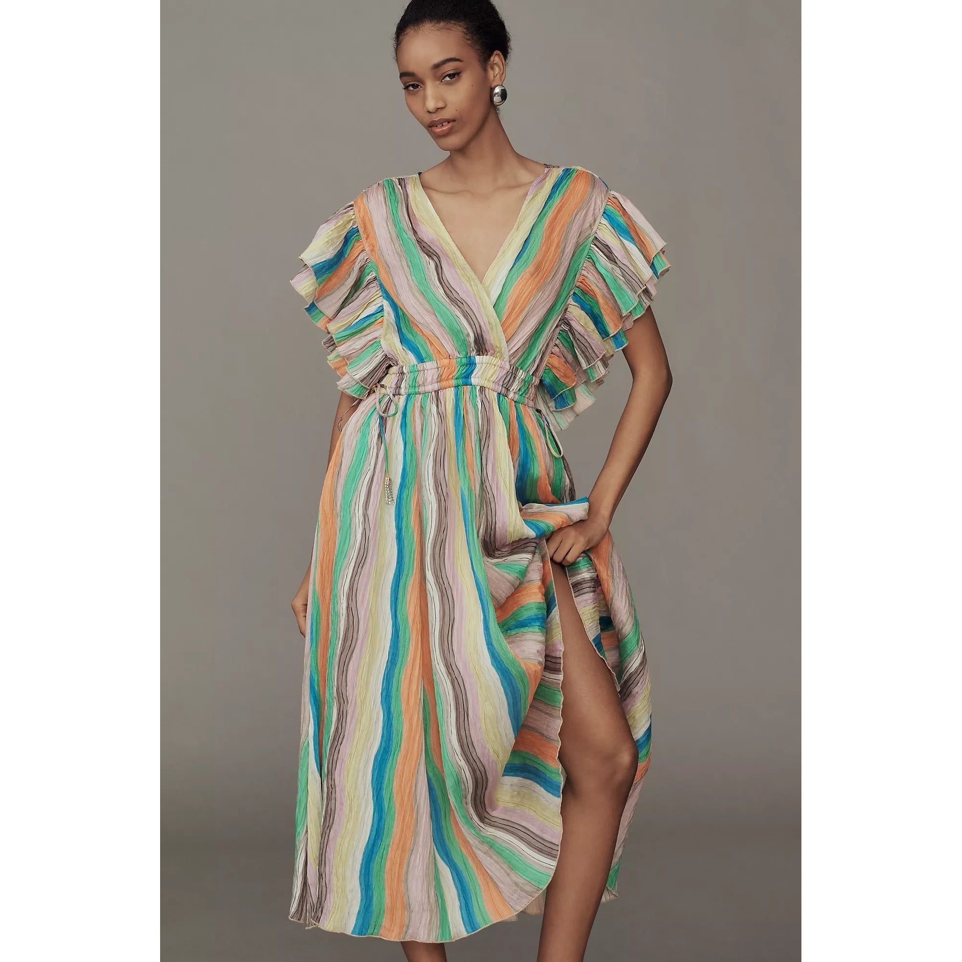 Hope for Flowers Goddess Dress Wavy Stripes